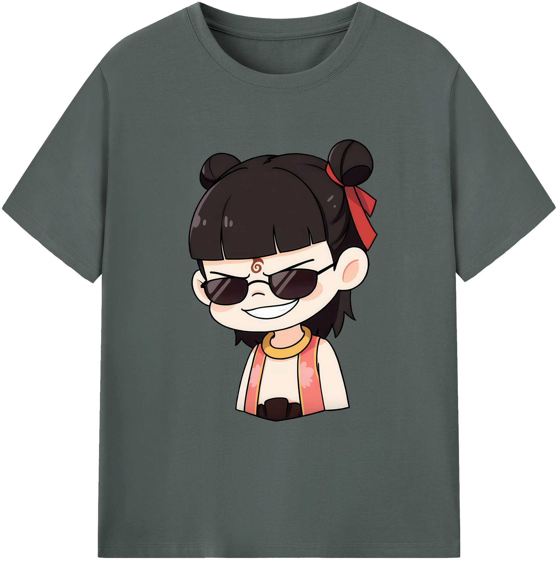 （画像用） Ne Zha 2 ナタ 魔童の大暴れ 綿100％ メンズ半袖Tシャツ｜肌触りやわらか＆通気性
